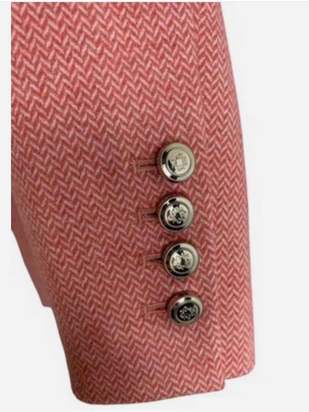 White House Black Market Pink Double-Breasted Blazer - Picture 3 of 5